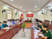 Sơ kết chương trình phối hợp giữa Ban CHQS với 6 đoàn thể huyện