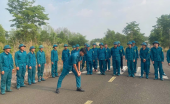Tân Phước tổ chức huấn luyện dân quân tại chỗ năm 2025