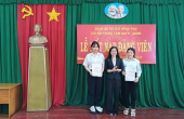 Trung tâm GDNN-GDTX Đồng Phú kết nạp mới 2 đảng viên là học viên