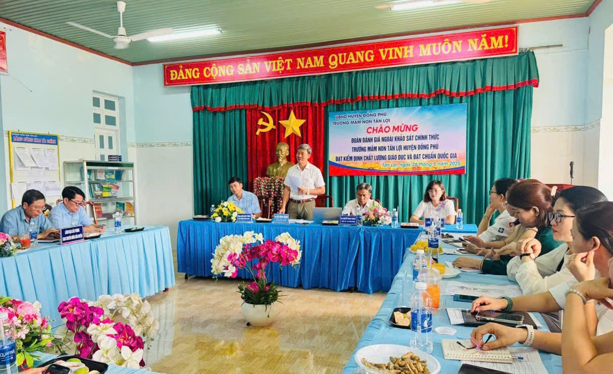 Sở GD&ĐT khảo sát tại Trường Mầm non Tân Lợi